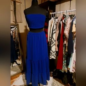 SHEIN 2 piece cropped tube top and maxi skirt sz medium